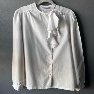 Vintage White Blouse XL